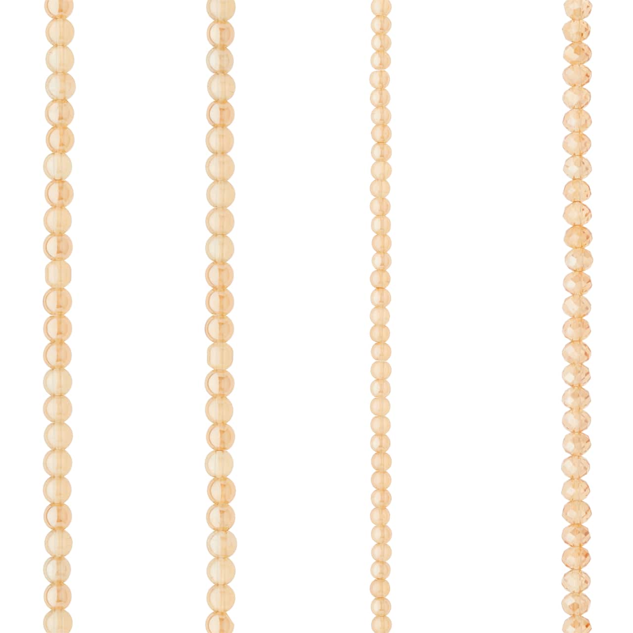 12 Pack: Amber Glass Mixed Beads by Bead Landing™